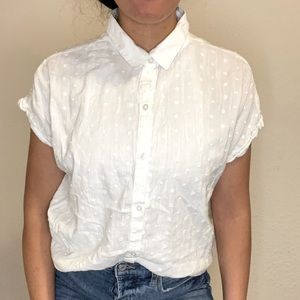 Swiss Dot Button Up Tee